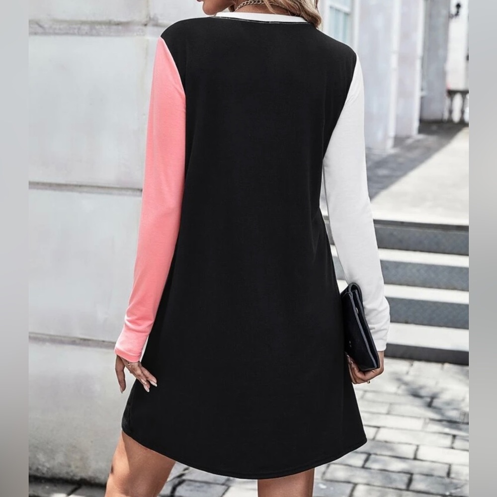 Color Block Tee Dress - Picture 3 of 4